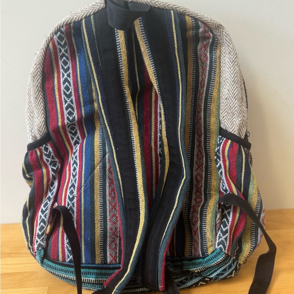 Tree Of Life Himalayan Hemp Large Backpack Made In Nepal - Picture 4 of 7